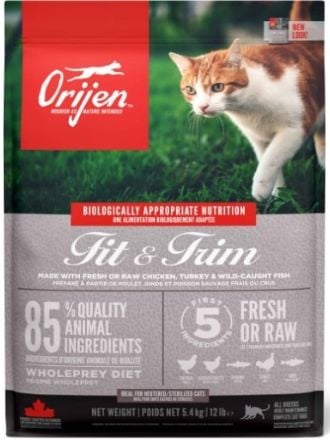 Orijen Fit Trim 5.4kg (Fazla kilolu kediler için) tahılsız mama