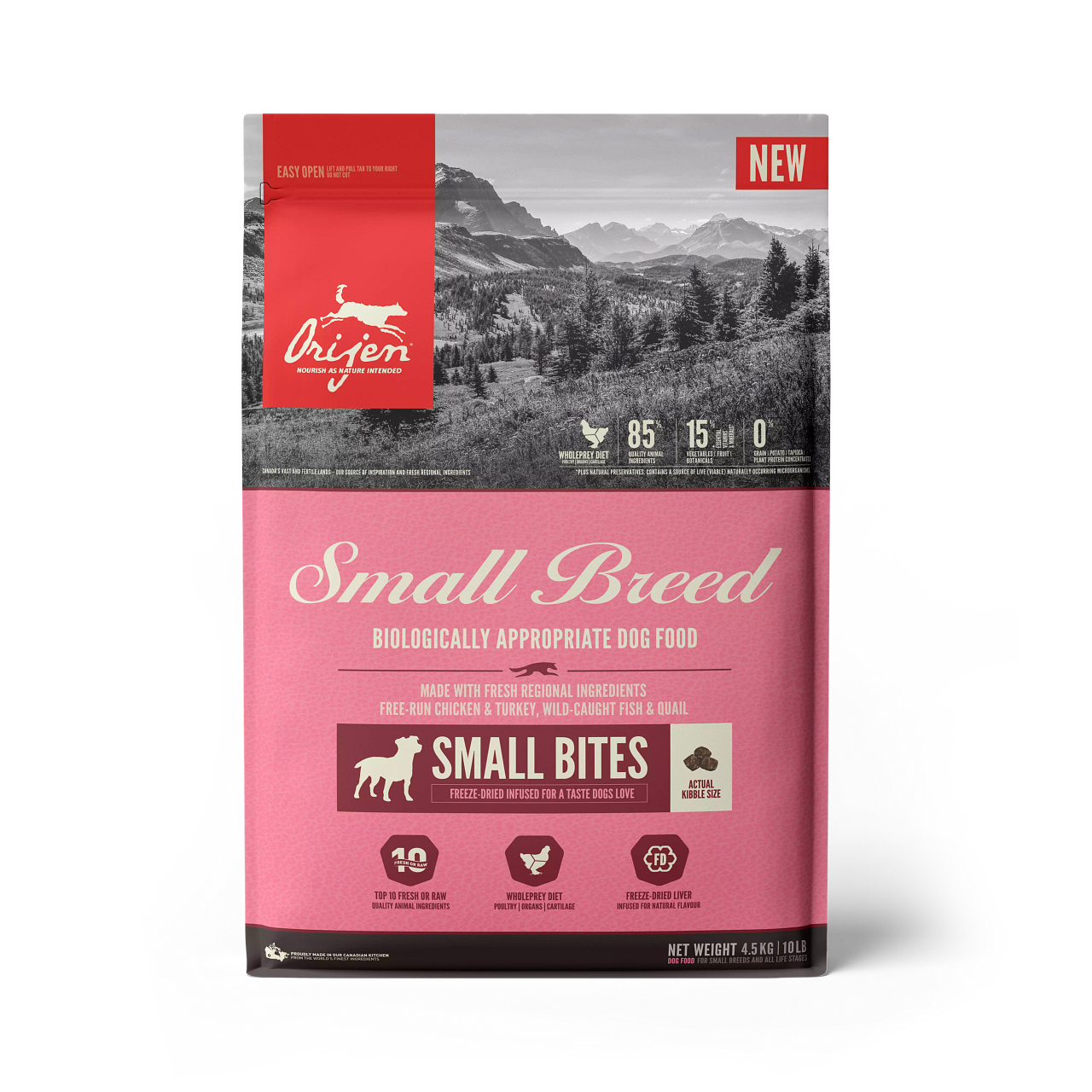 Orijen Small Breed (Küçük Irklar) Yavru ve Yetişkin Köpek Maması 4.5kg